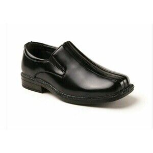 DEER STAGS Black Wings Dress Shoes Formal Slip-on Loafer Boys Size 11.5 NWOB